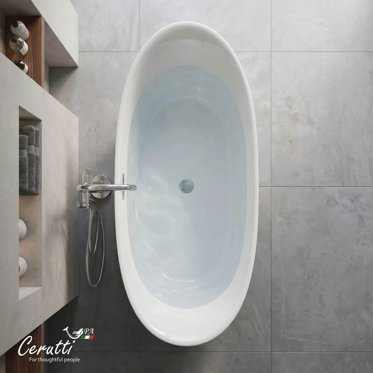 картинка Акриловая ванна отдельностоящая Ceruttispa НЕМИ (NEMI) PRO170II 1700x740x730 