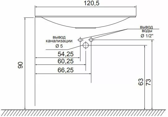 картинка Раковина Цвет и Стиль Флора 120 