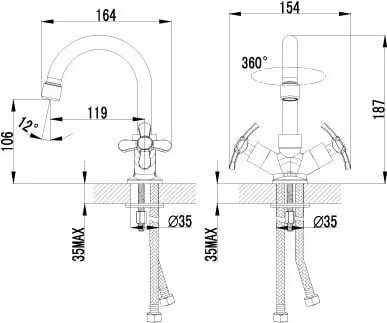 картинка Смеситель для раковины Lemark Partner LM6547C 