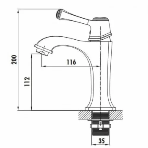 картинка Смеситель для раковины Creavit Elegant EG1500-S, черный/золото 