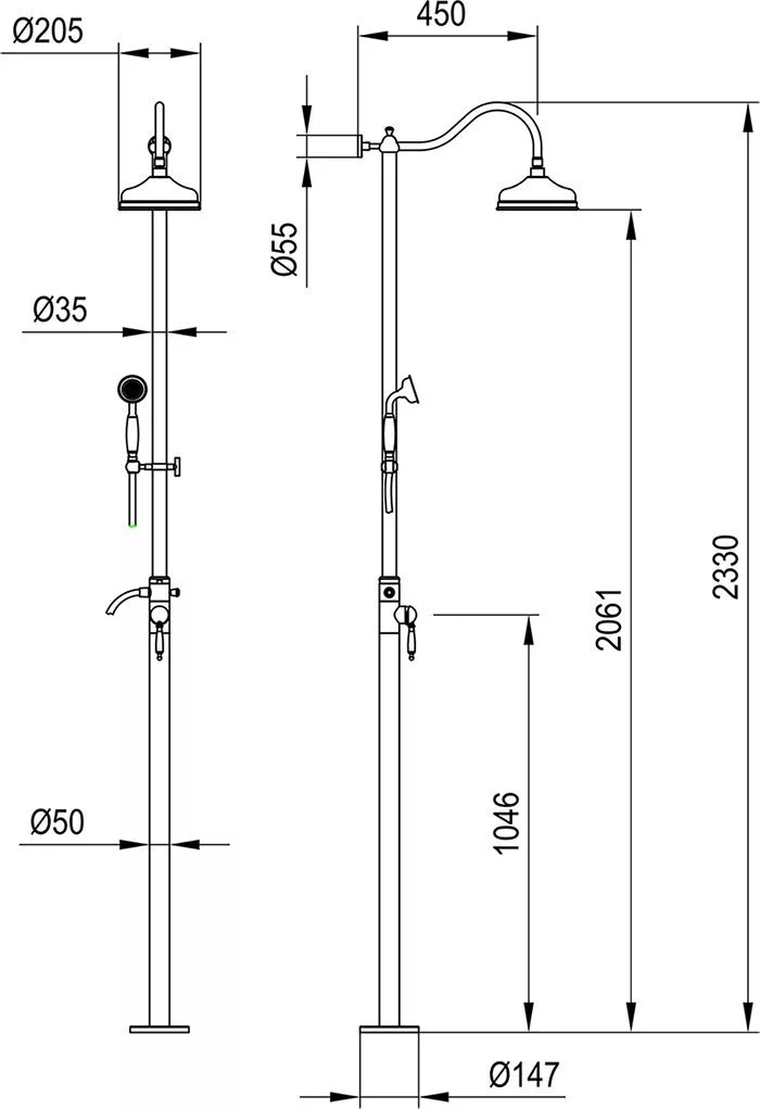 картинка Душевая стойка Timo Arisa SX-5000/00 chrome 