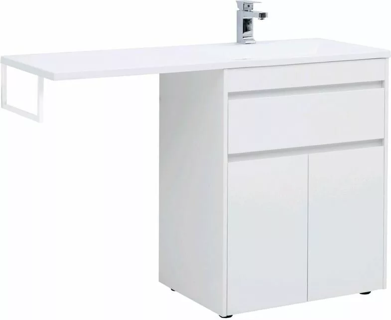 фото Тумба с раковиной Aquanet Токио 130 R белый (напольная, 1 ящик, 2 дверцы) арт. 00239216 