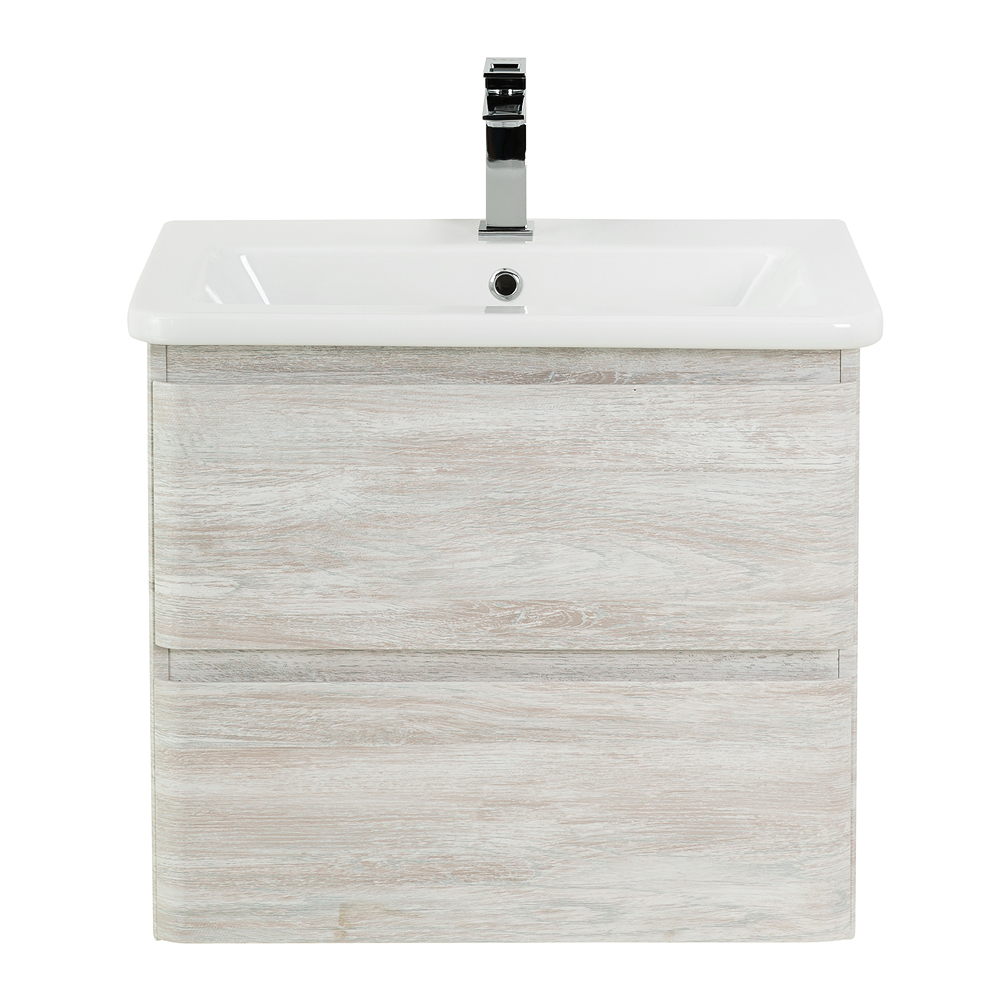 фото Тумба с раковиной подвесная BelBagno ALBANO-CER 50 Rovere Vintage Bianco, раковина белая 