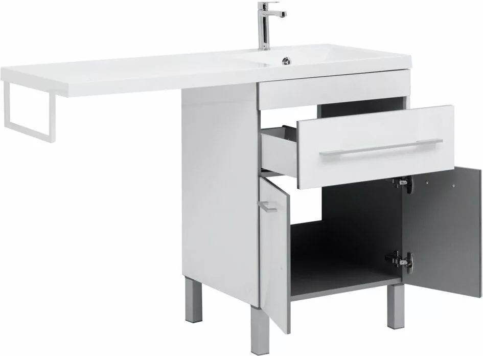 фото Тумба с раковиной Aquanet Верона 120 R белый (напольная, 1 ящик, 2 дверцы) арт. 00239949 