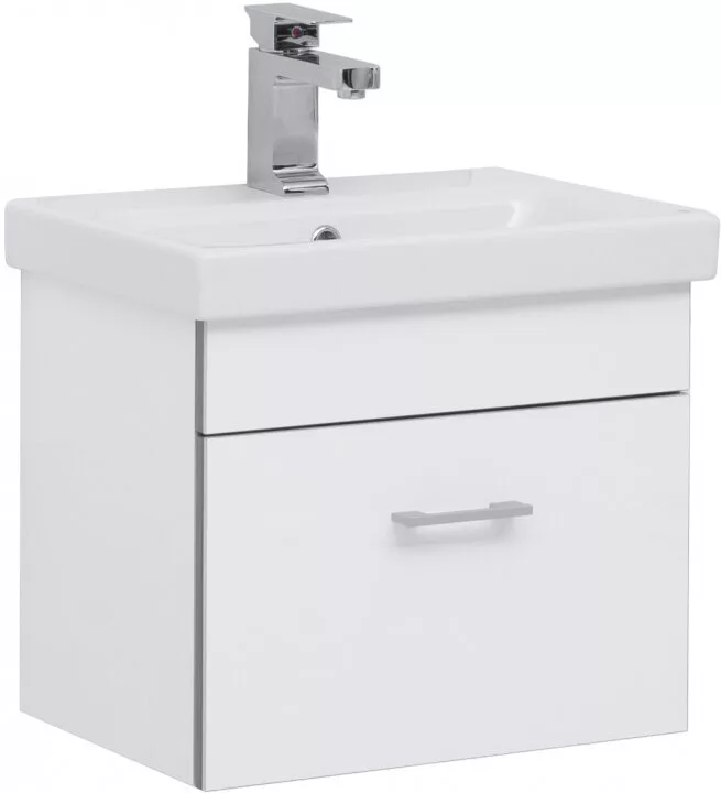 фото Тумба с раковиной Aquanet Верона 50 (Moduo Slim) белый арт. 00254066 