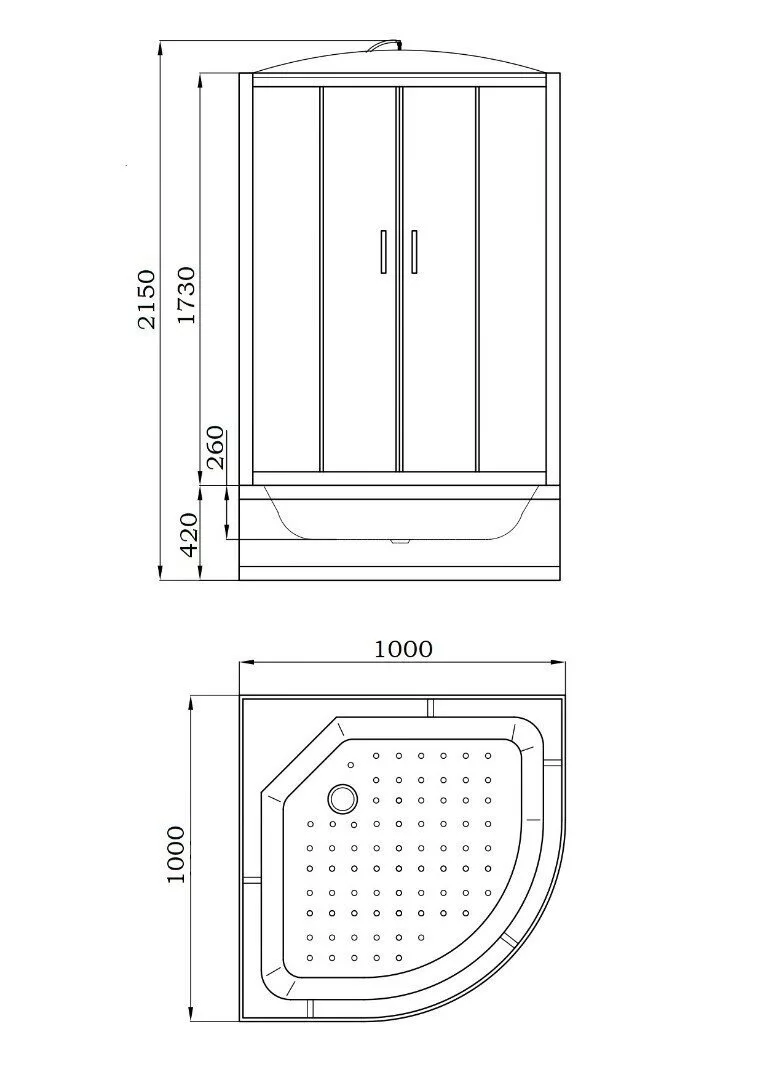 картинка Душевая кабина Parly EB1021 