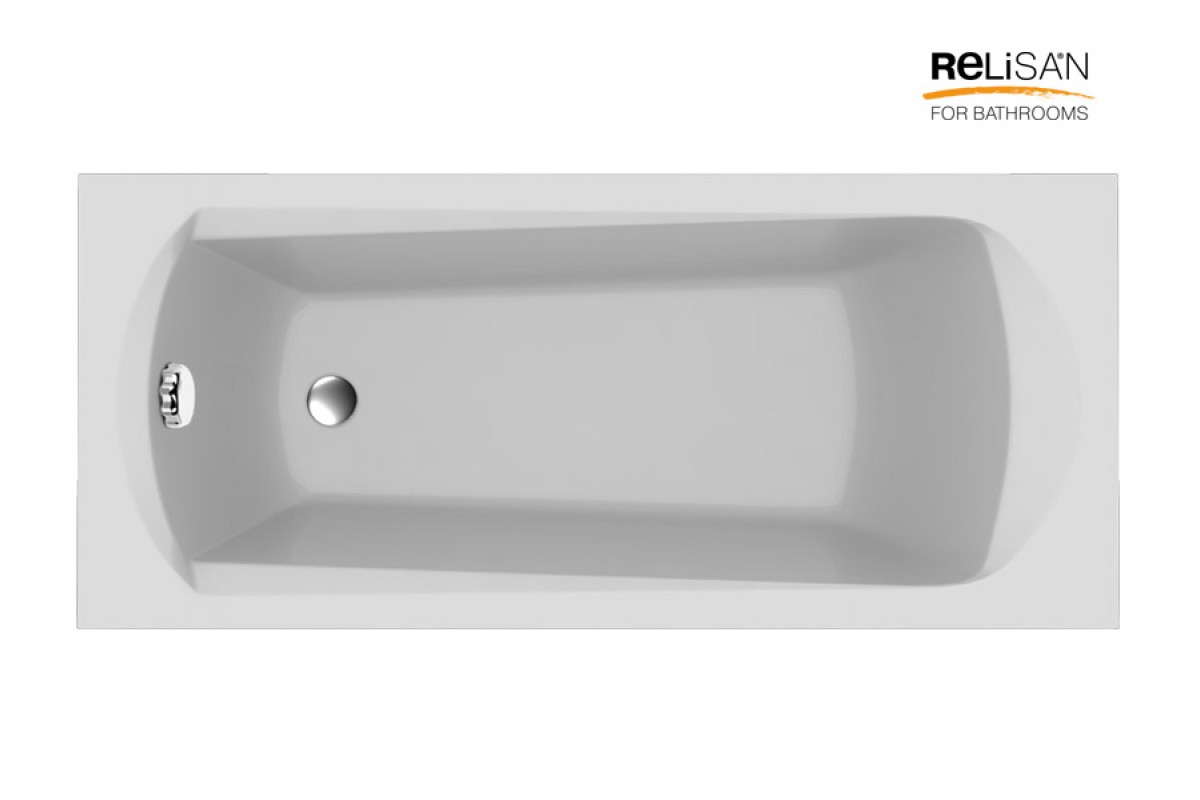 картинка Акриловая ванна Relisan Tamiza 130x70 с каркасом и слив-переливом 