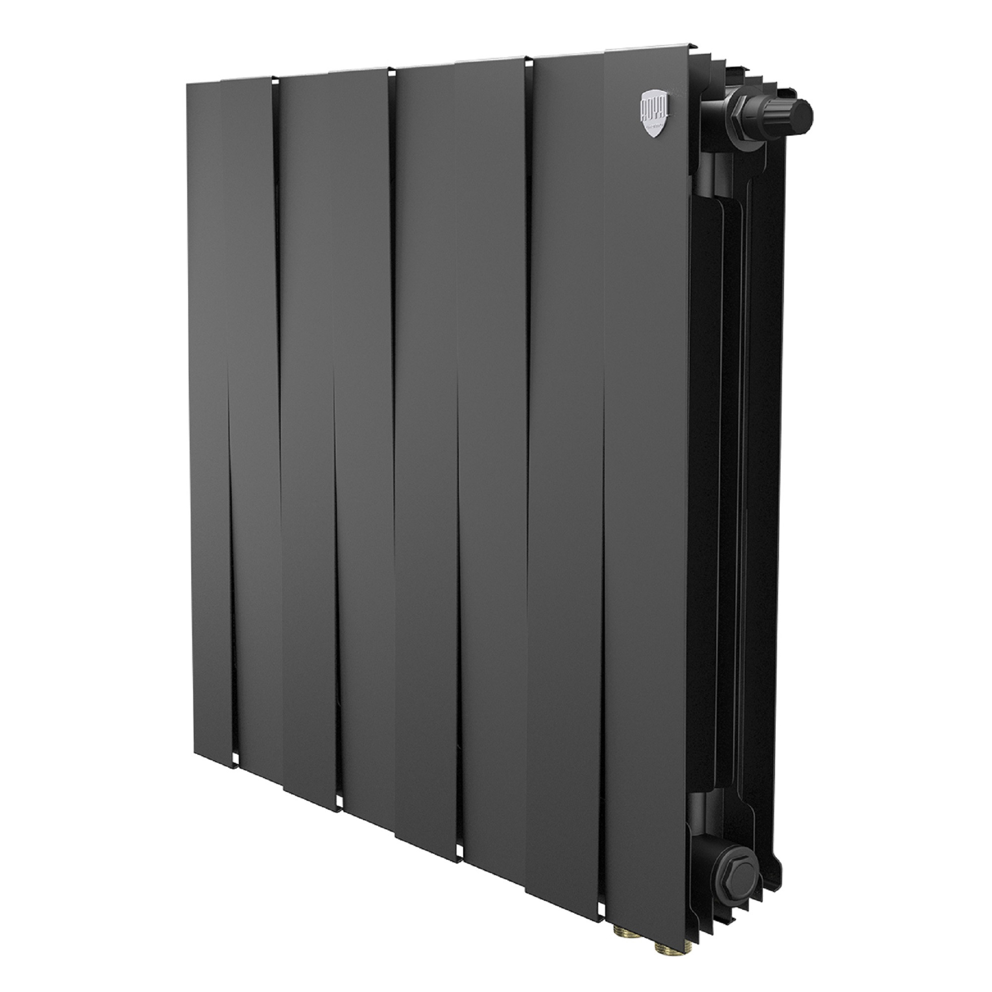 картинка Радиатор биметаллический Royal Thermo PianoForte 500 Чёрный VR80 8 секций 