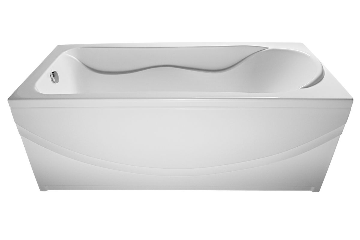 картинка Акриловая ванна Eurolux AKRA 170x75 с каркасом, экраном и слив-переливом 