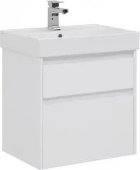 фото Тумба с раковиной Aquanet Nova Lite 60 белый (2 ящика) арт. 00245240 