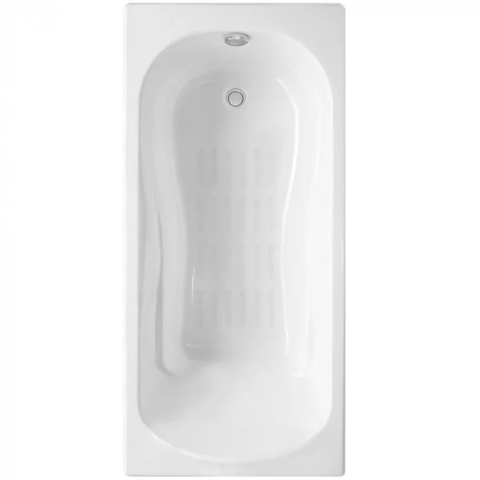 картинка Ванна чугунная Delice Haiti Luxe 150х80 с антискользящим покрытием DLR230636-AS с ножками и переливом DLR000017 