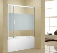 картинка Шторка для ванны Aquanet Practic AE10-B-175H150U-CP 175, прозрачное стекло/шелкография 