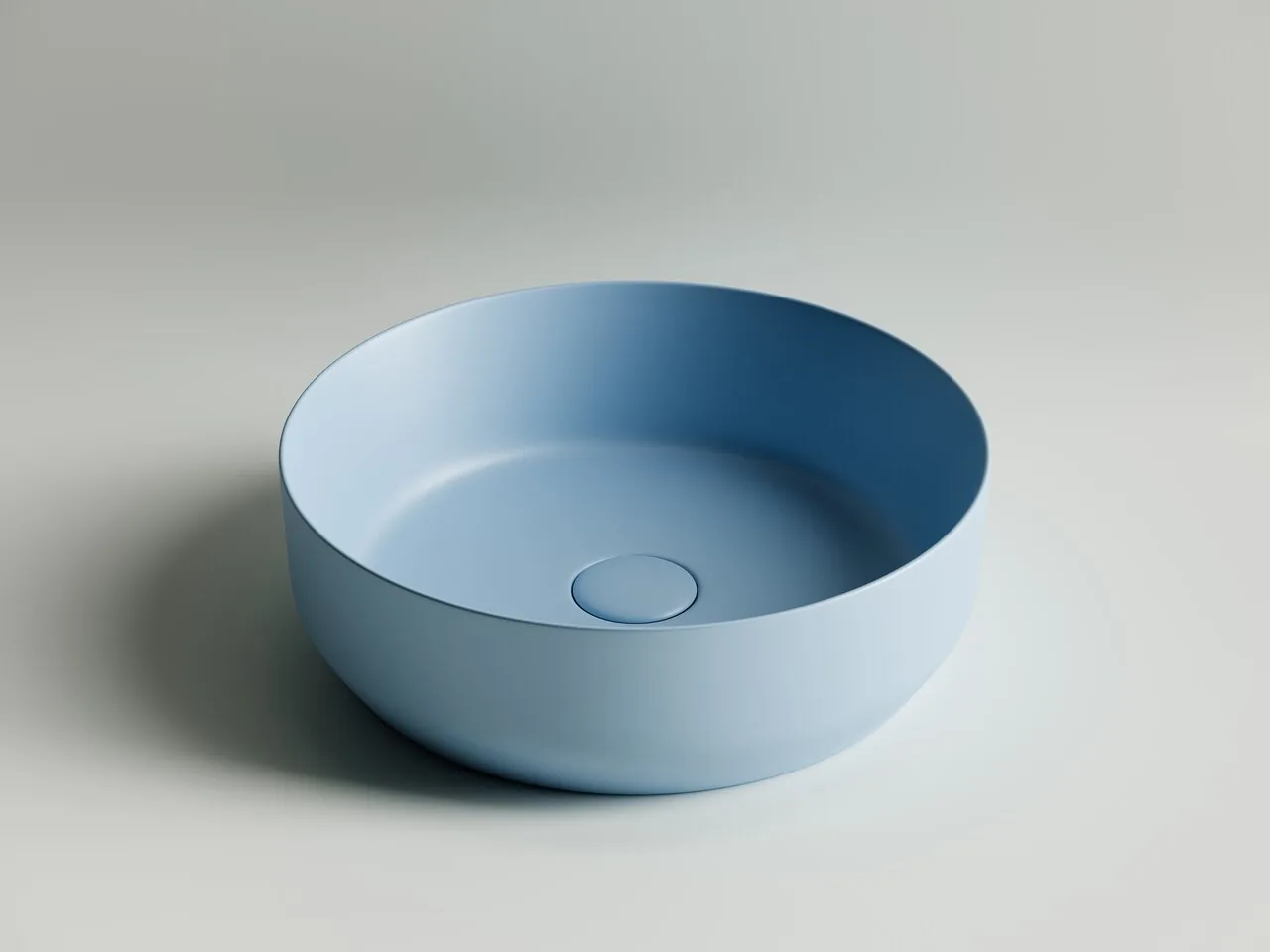 картинка Накладная раковина Ceramicanova Element CN6022ML цвет голубой матовый 39х39 см 