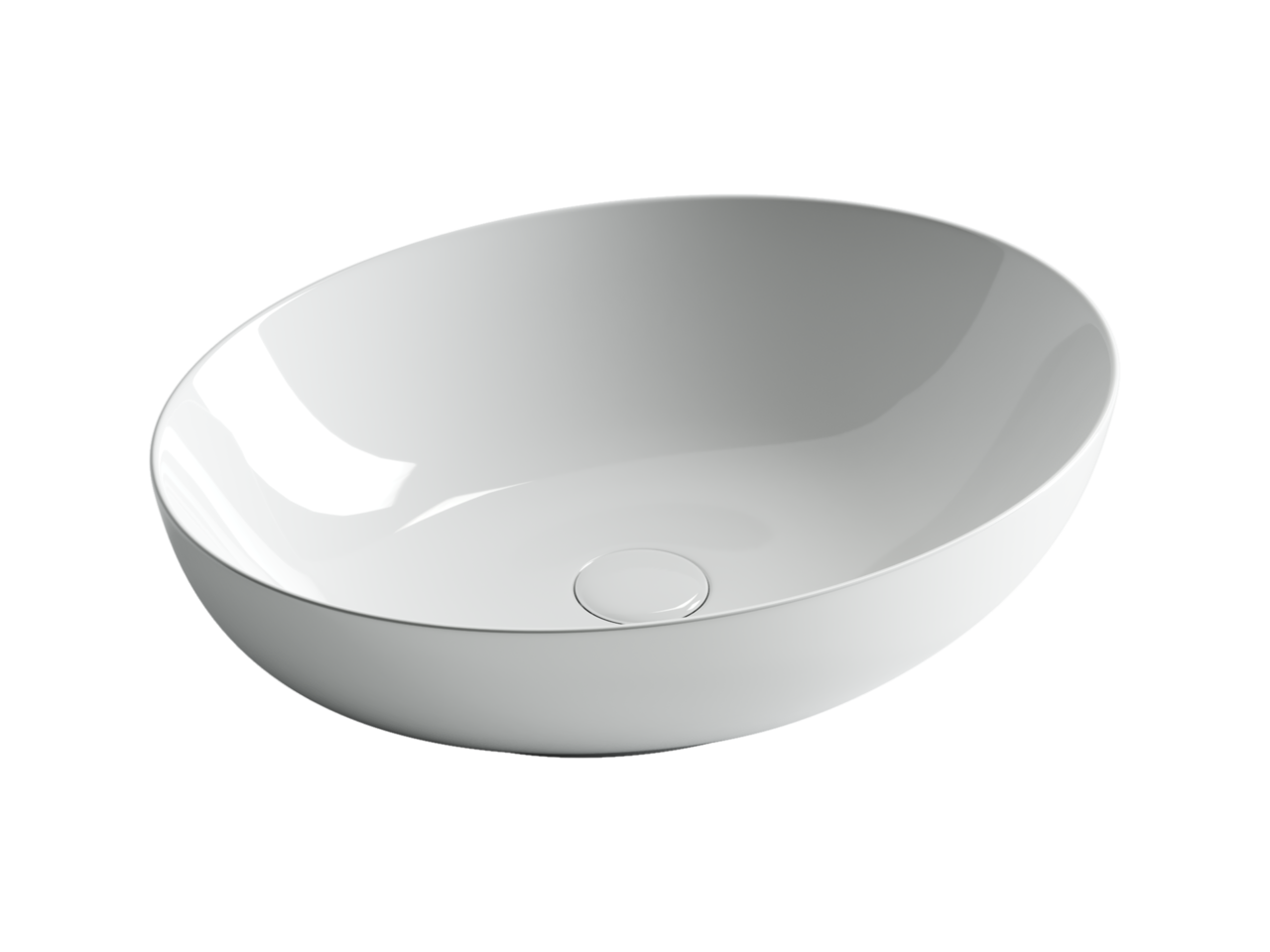 картинка Накладная раковина Ceramicanova Element CN6017 цвет белый 52х39.5 см 