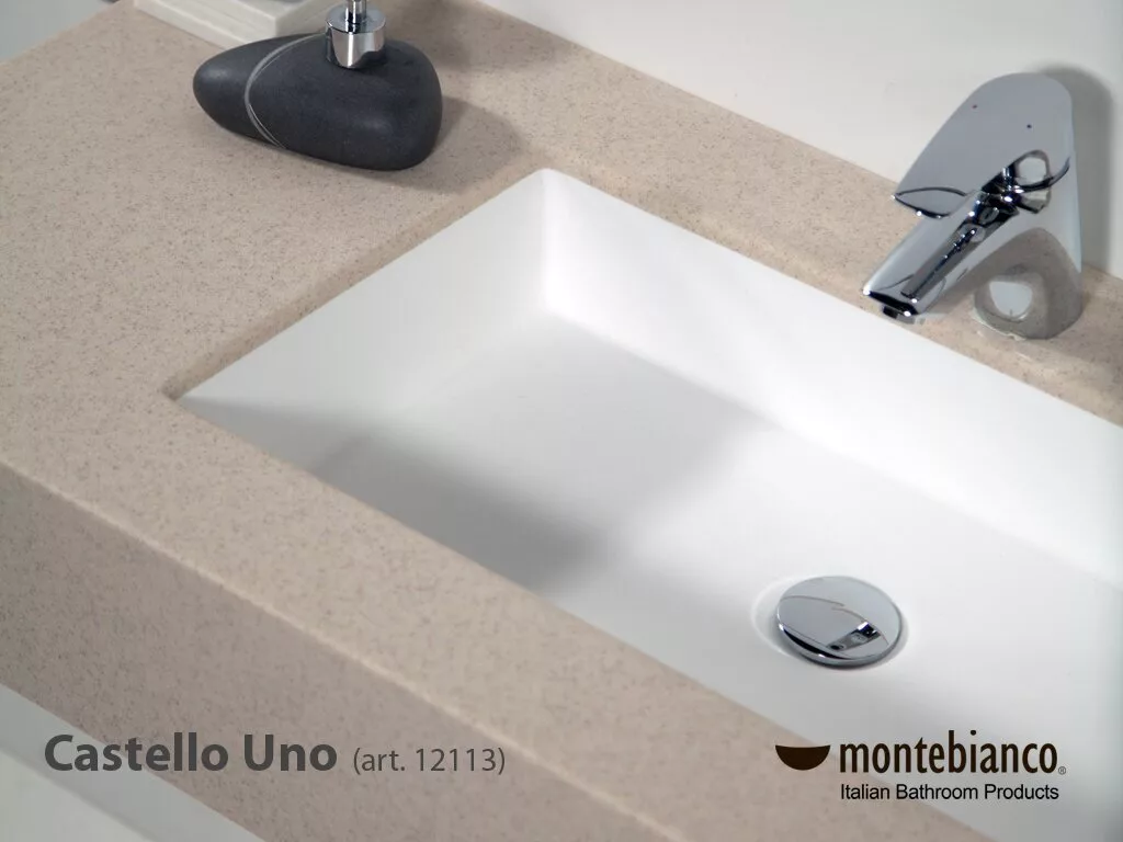 картинка Раковина MonteBianco Castello Uno прямоугольная, цвет белый матовый 