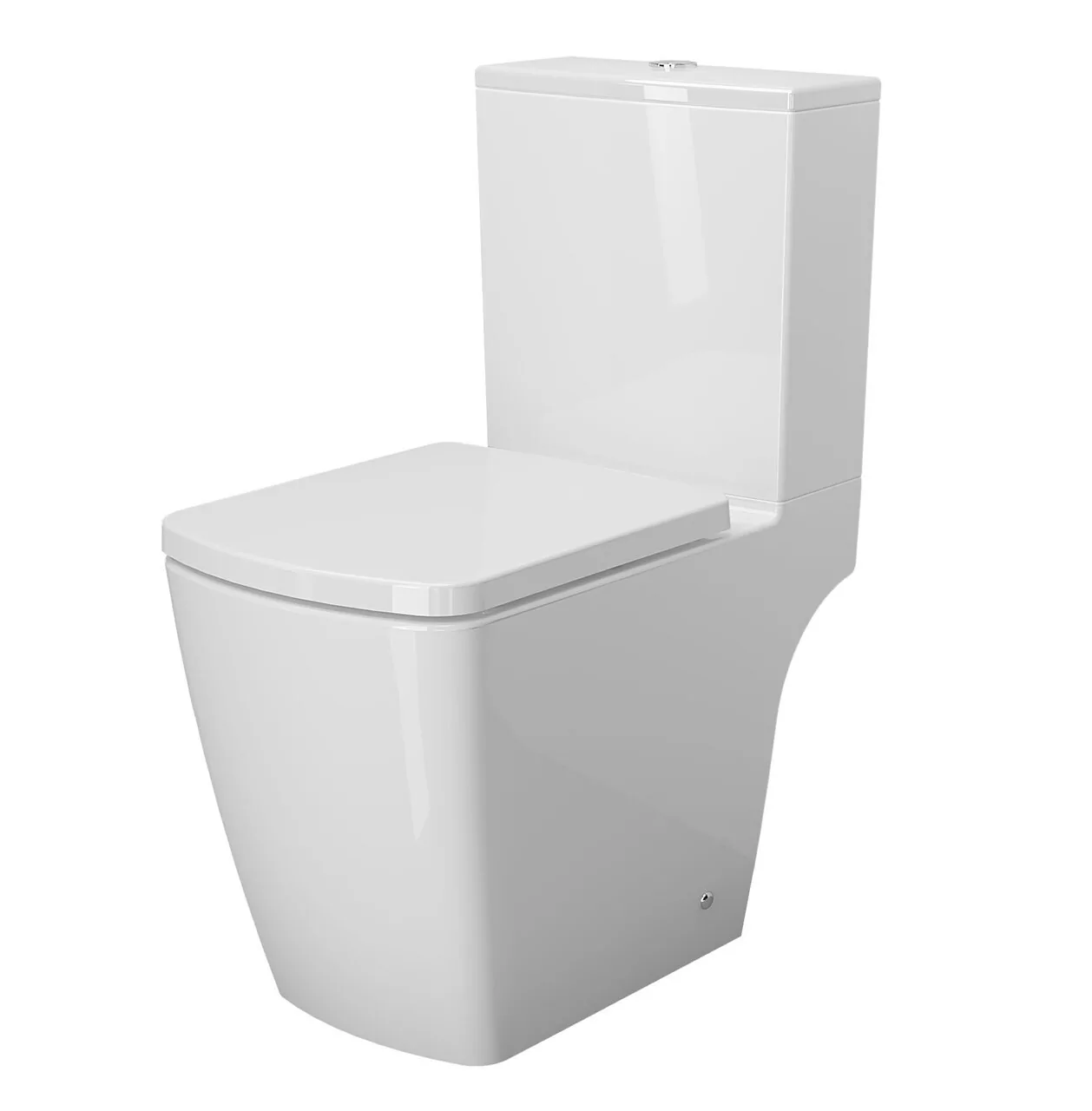 картинка Унитаз Ambassador Kingston 147K19002RS 620х360х810 напольный безободковый с тонкой крышкой 