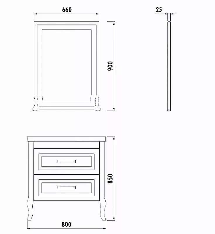 фото Тумба с раковиной Creavit Karen 80 KN0080.01.BA+ID080 