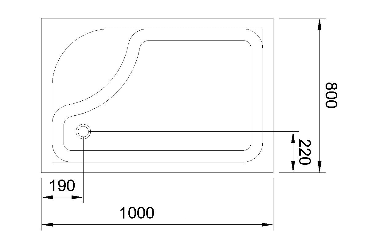 фото Душевой поддон Royal Bath 8100BP 100x80x45 левый 