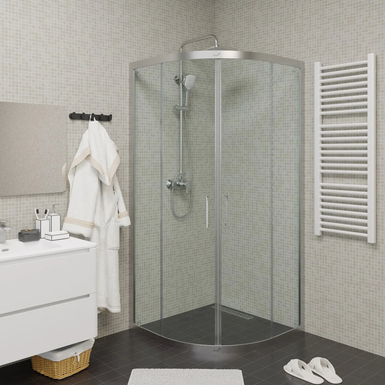 фото Ограждение душевое Ceruttispa VIVA90 N без поддона 90x90x195 