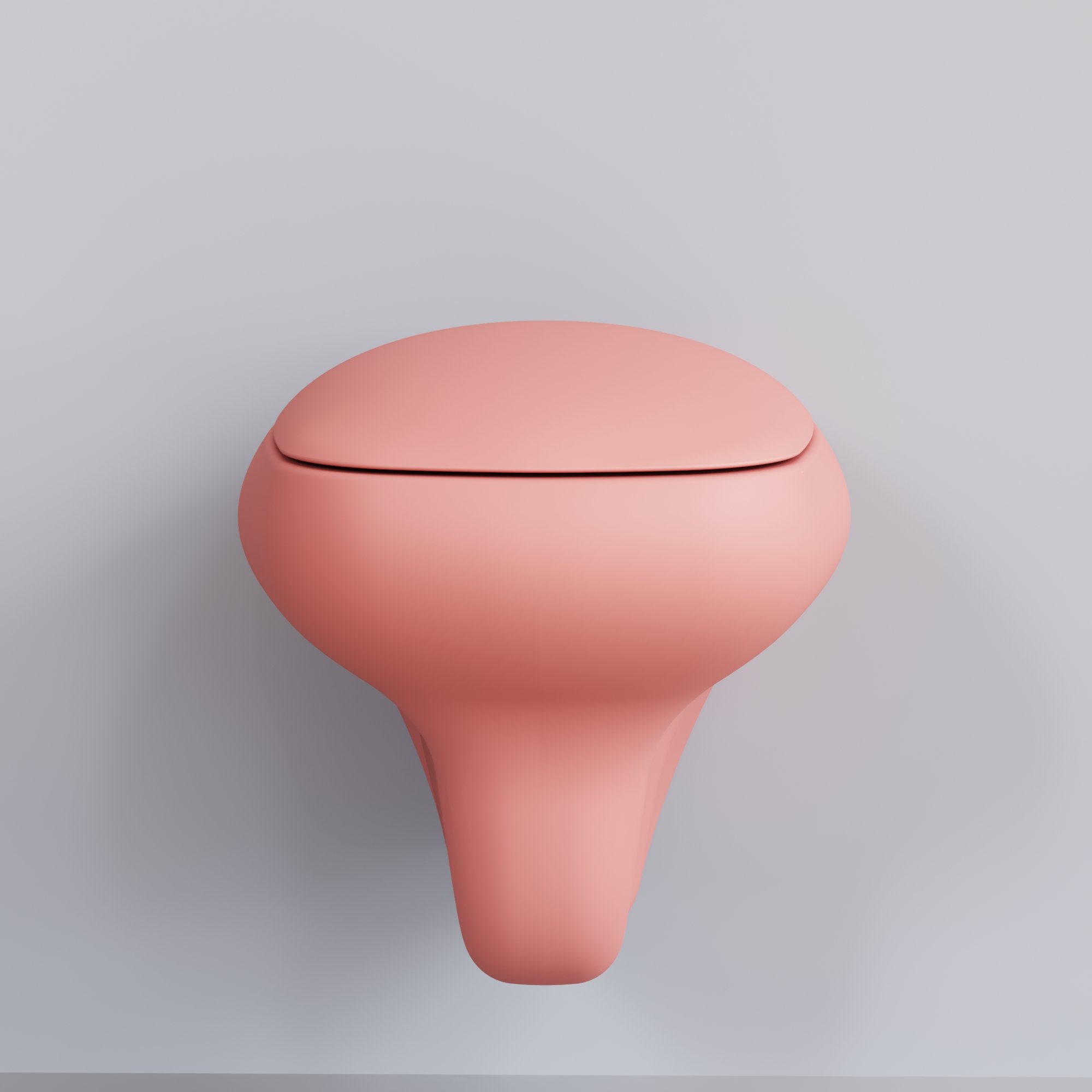 картинка Унитаз подвесной Ambassador Diamond 123T20901R розовый матовый с толстой крышкой 