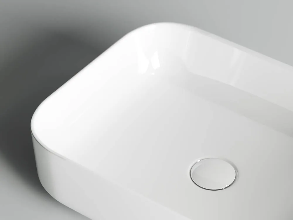 картинка Накладная раковина Ceramicanova Element CN6011 цвет белый 50х39 см 