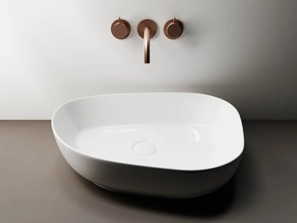 картинка Накладная раковина Ceramicanova Element CN5003 цвет белый 55х40 см 