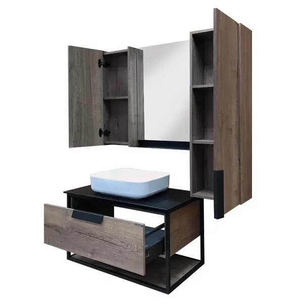 фото Тумба с раковиной Comforty Кёльн 90-1 дуб темный 