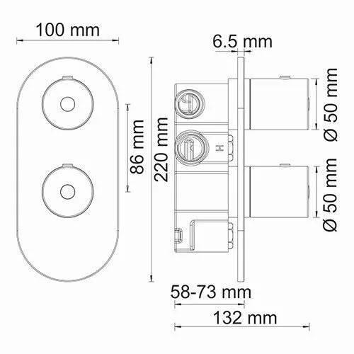 картинка Смеситель для ванны и душа WasserKRAFT Berkel 4833 Thermo 