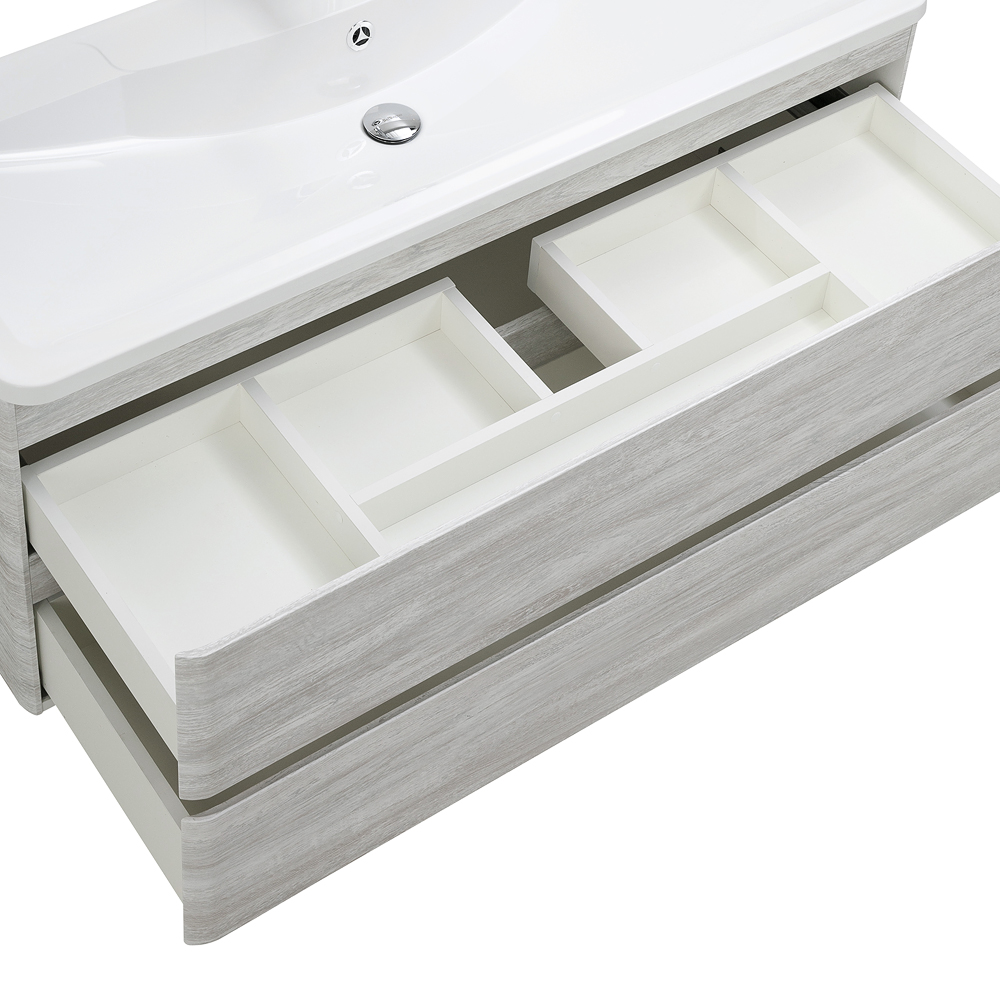 фото Тумба с раковиной подвесная BelBagno ALBANO 120 Rovere Vintage Bianco, раковина белая 