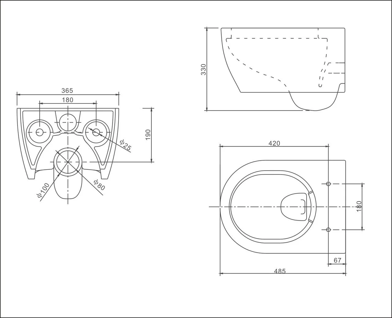 картинка Унитаз подвесной SSWW CT 2038 BLACK 