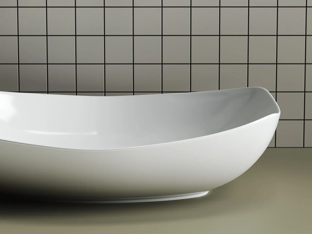 картинка Накладная раковина Ceramicanova Element CN5016 цвет белый 56х40 см 