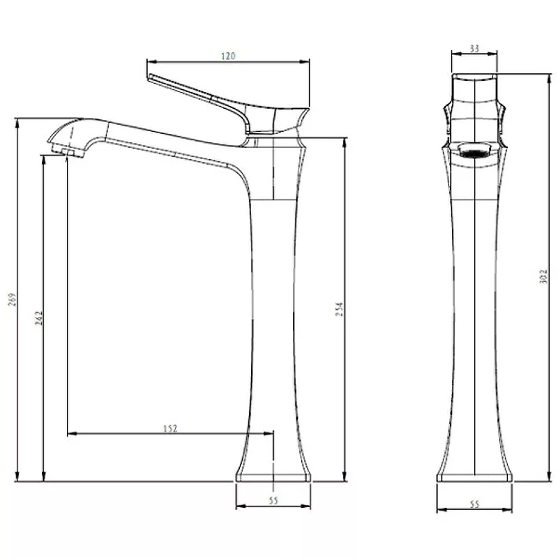 картинка Смеситель для раковины Comforty FC066B-CCT 00-00004521, хром 