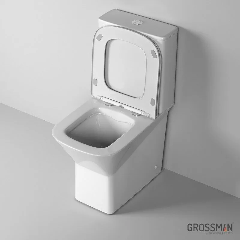 картинка Унитаз-компакт Grossman Cristal GR-4471S безободковый с тонкой крышкой 