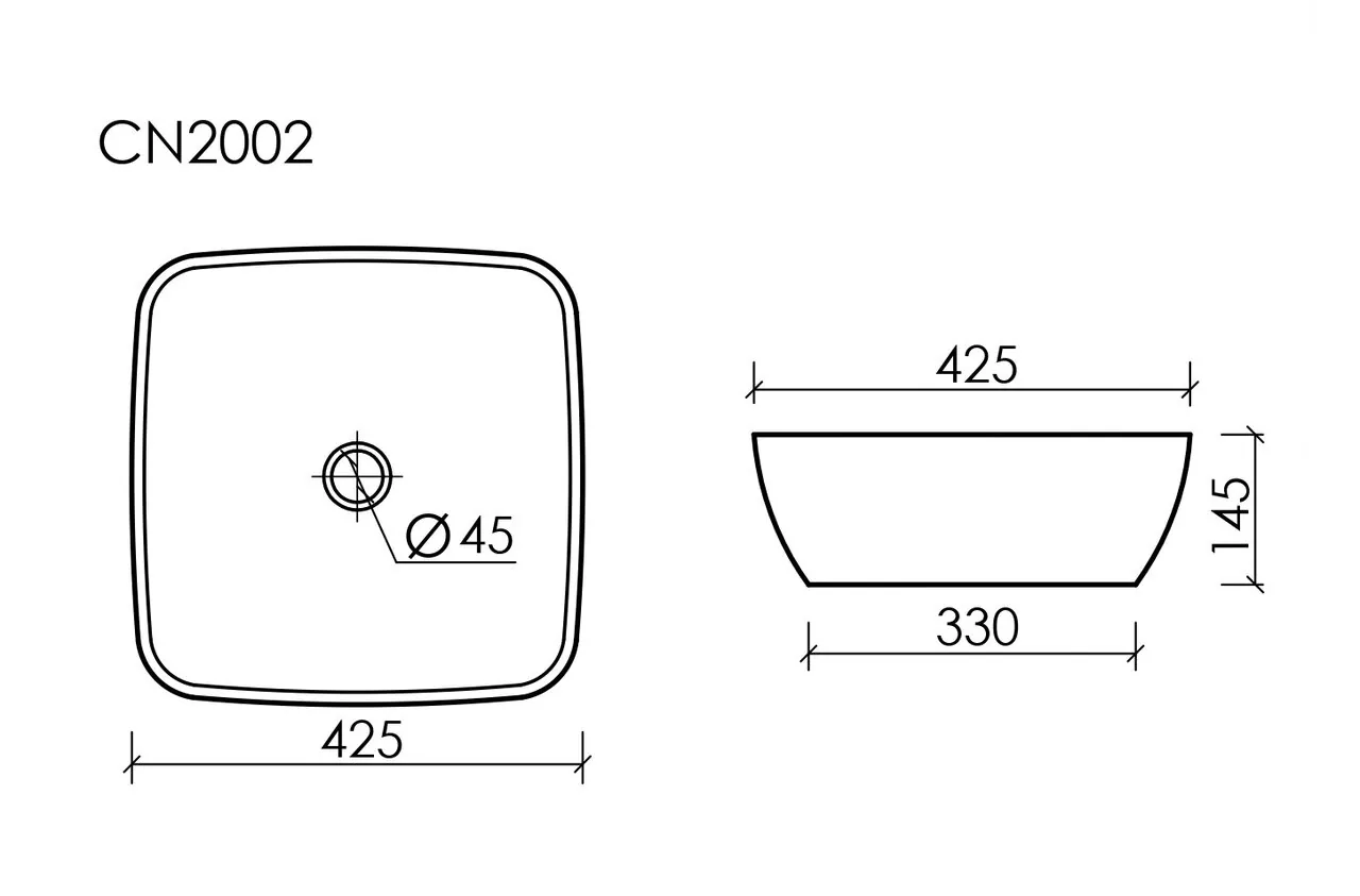 картинка Накладная раковина Ceramicanova Form CN2002 цвет белый 42х42 см 
