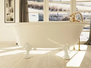 картинка Мраморная ванна AquaStone Оливия, ножки белые 