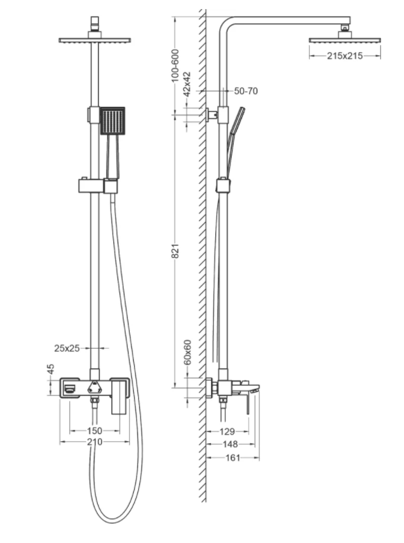 картинка Душевой комплект Timo Selene SX-1030/03 черная 