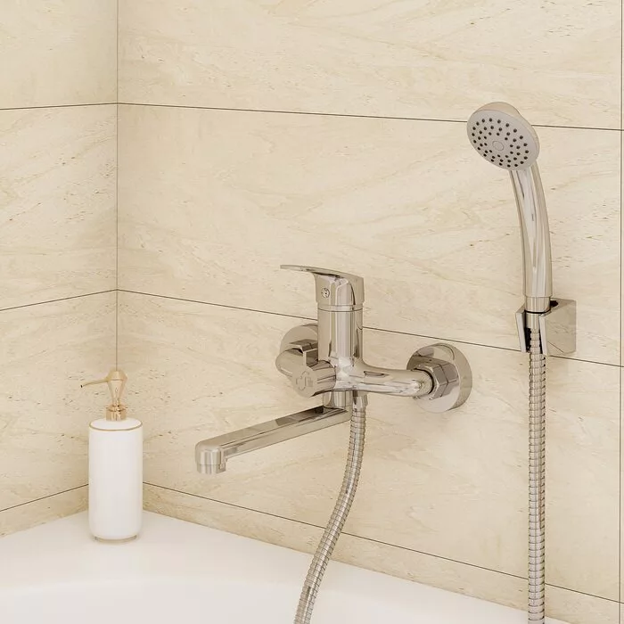 картинка Смеситель Milardo Simp SIMSB02M02 для ванны с душем 