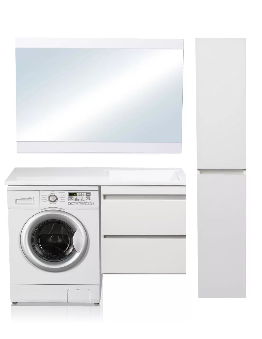 фото Тумба подвесная Style Line Даллас 150 2 ящика Люкс белая PLUS 