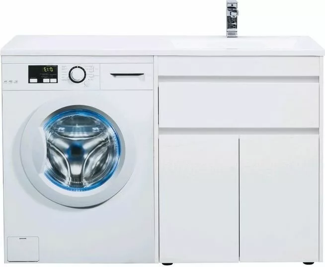 фото Тумба с раковиной Aquanet Токио 130 R белый (напольная, 1 ящик, 2 дверцы) арт. 00239216 
