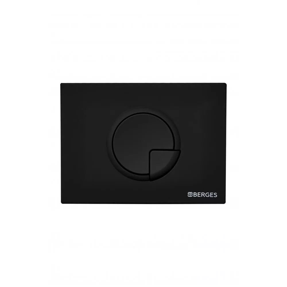 картинка Комплект BERGES: инсталляция NOVUM, кнопка R5 SoftTouch черная 043268 
