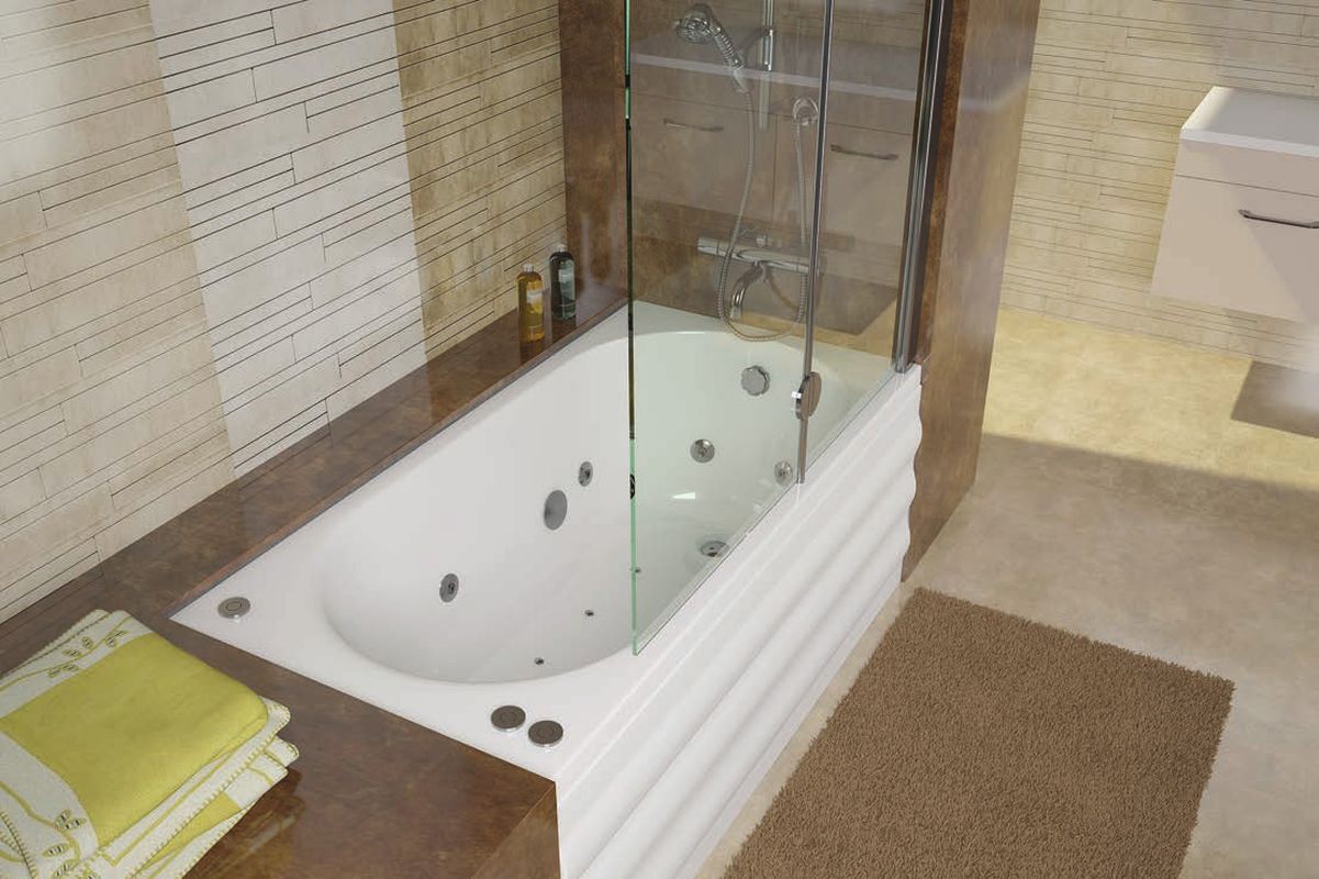 картинка Акриловая ванна Eurolux OBERONY 150x75 с каркасом, экраном и слив-переливом 