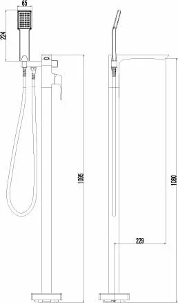 картинка Смеситель для ванны Lemark Unit LM4544C 