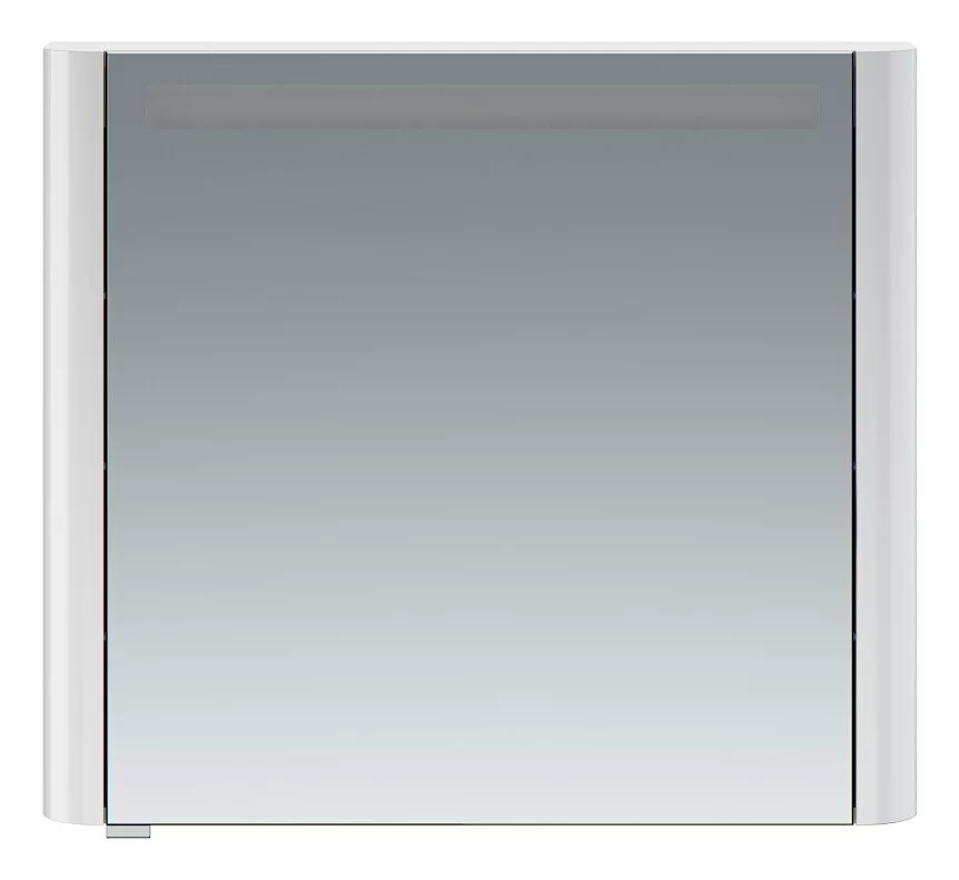 фото Зеркальный шкаф AM.PM Sensation M30MCR0801WG правый 80 см с подсветкой белый глянец 