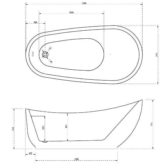 картинка Акриловая ванна Abber AB9288 