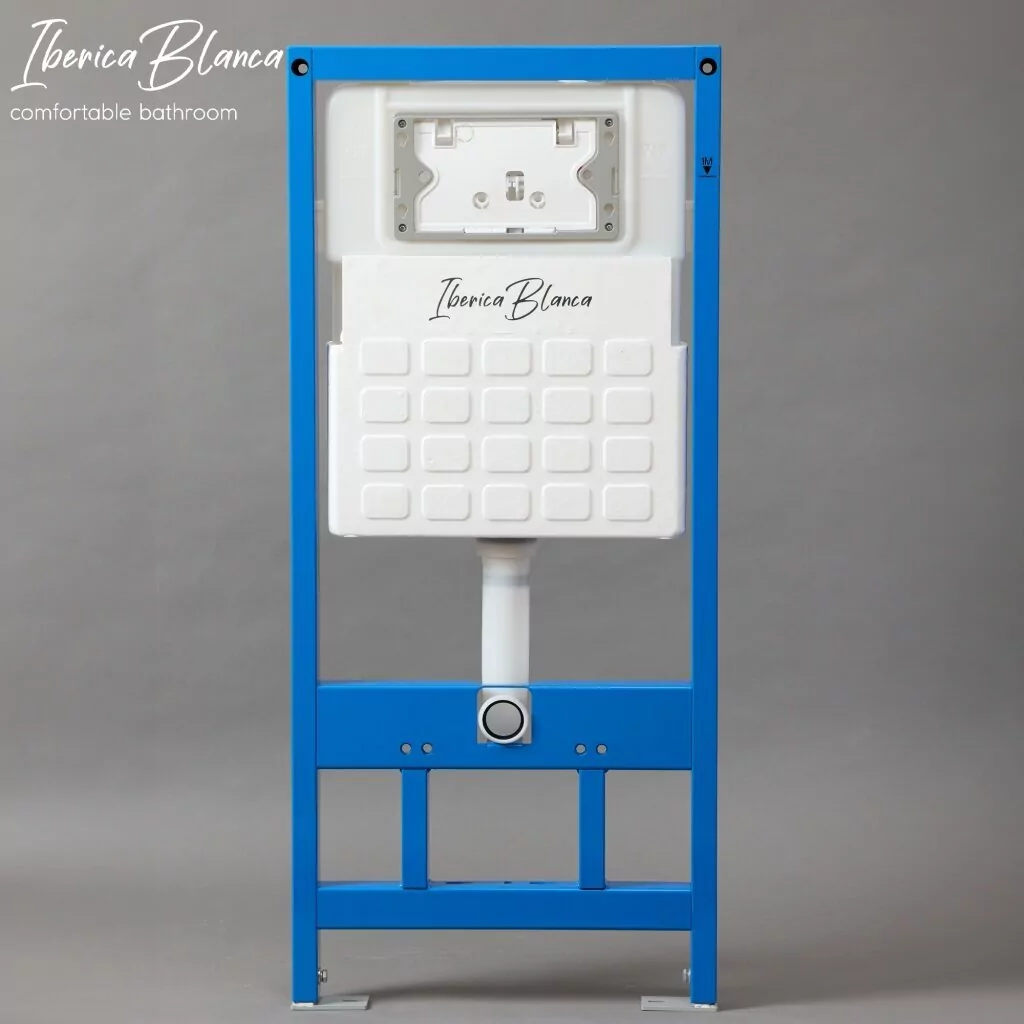 картинка Комплект 3 в 1 IBERICA BLANCA инсталляция с унитазом TOLEDO ALTO IB.TLA.234.1B1 клавишей белый глянцевыйпластик  ESTI-O IB.B082.001.000 