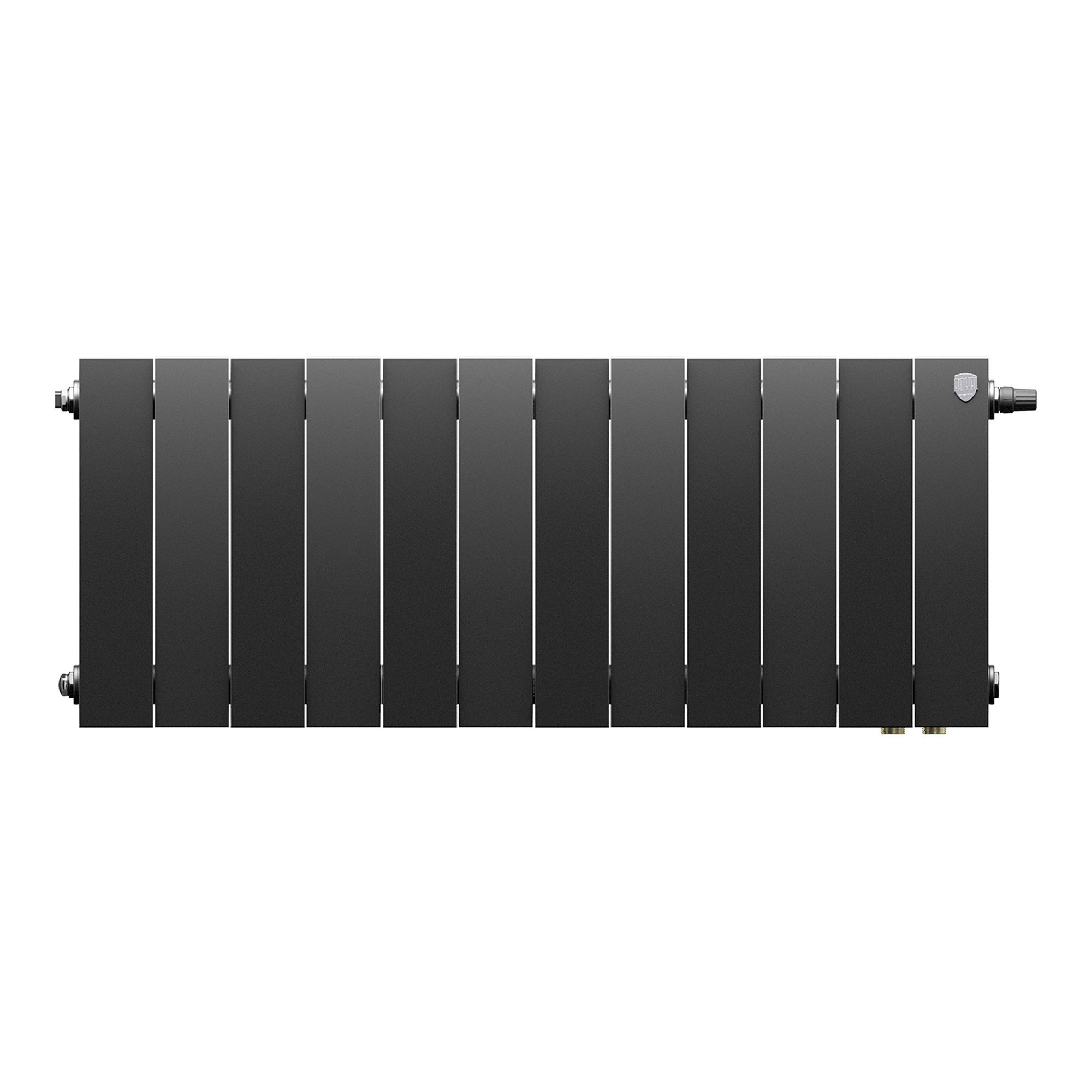картинка Радиатор биметаллический Royal Thermo PianoForte 300 Чёрный VR80 12 секции 