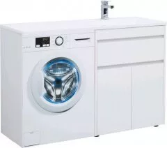 фото Тумба с раковиной Aquanet Токио 130 R белый (напольная, 1 ящик, 2 дверцы) арт. 00239216 
