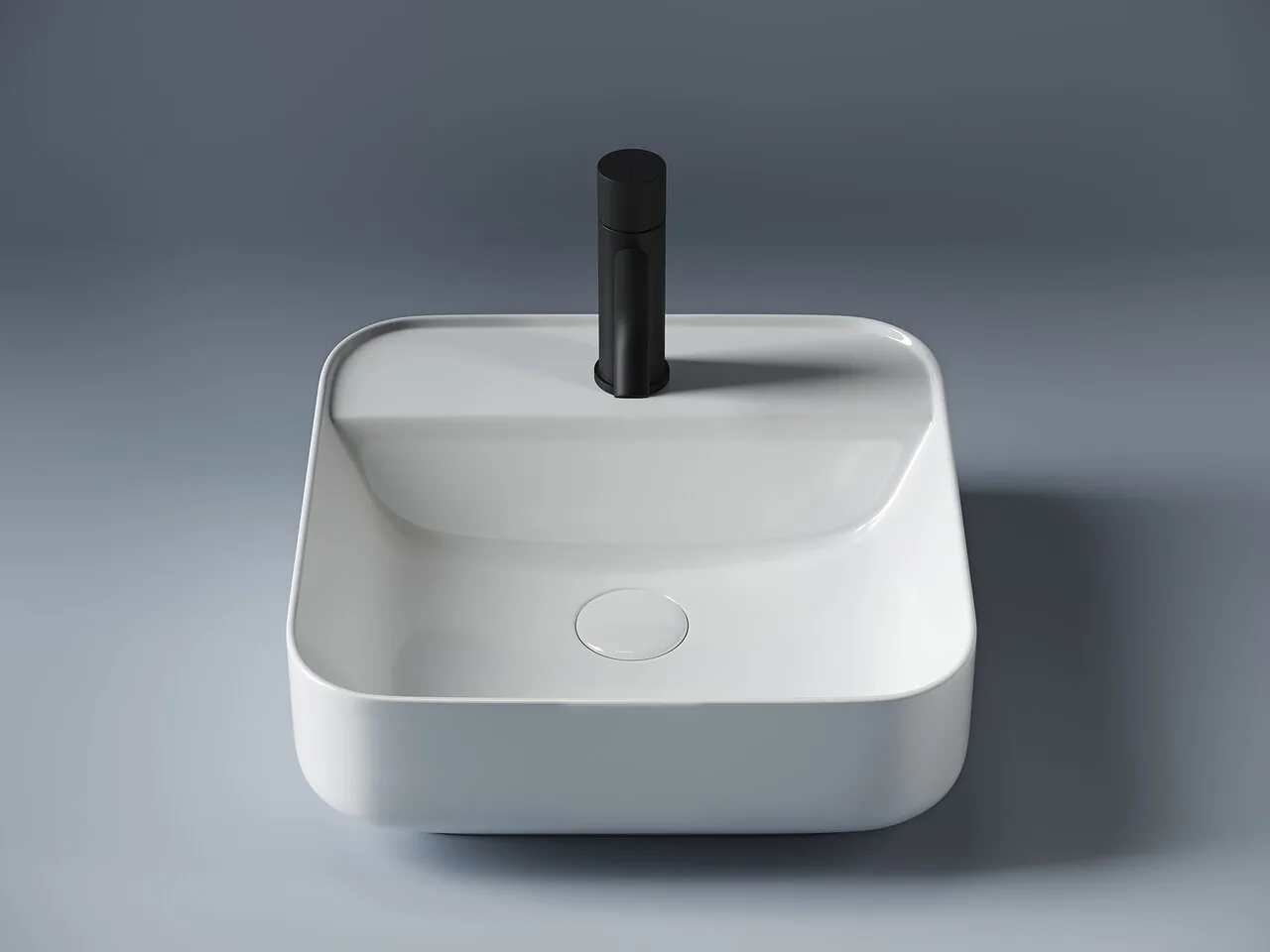 картинка Накладная раковина Ceramicanova Element CN5014 цвет белый 39х39 см 