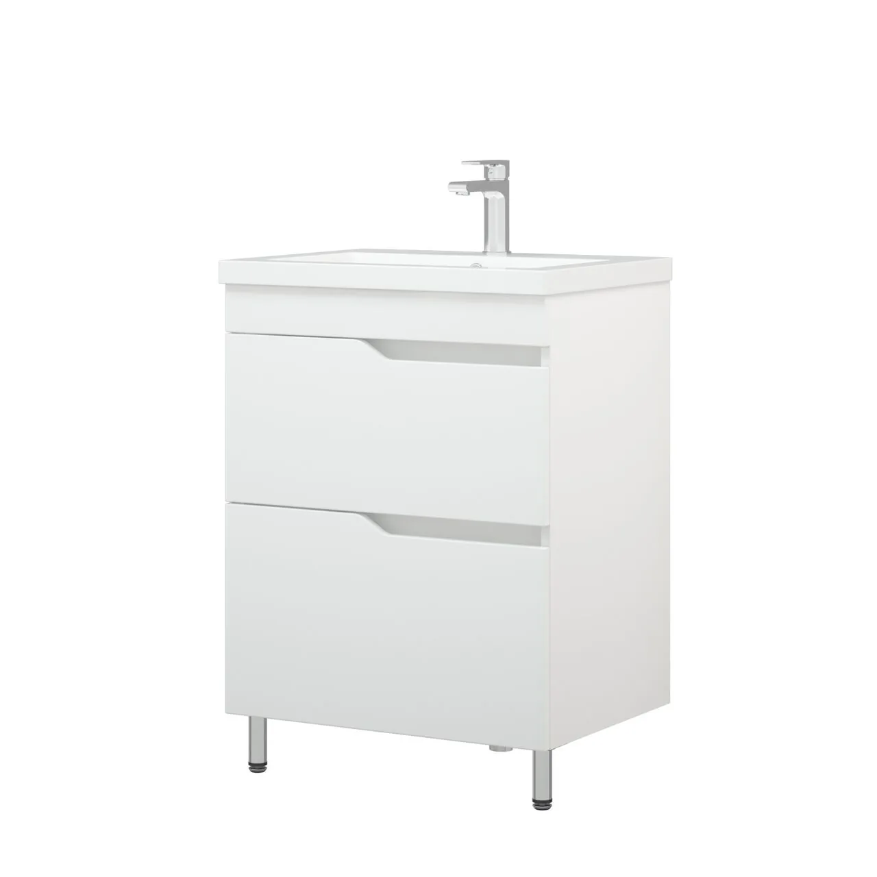 фото Тумба Corozo напольная Теона 60 Z2 белая Сомо 60-Стандарт 60-Сириус 45 
