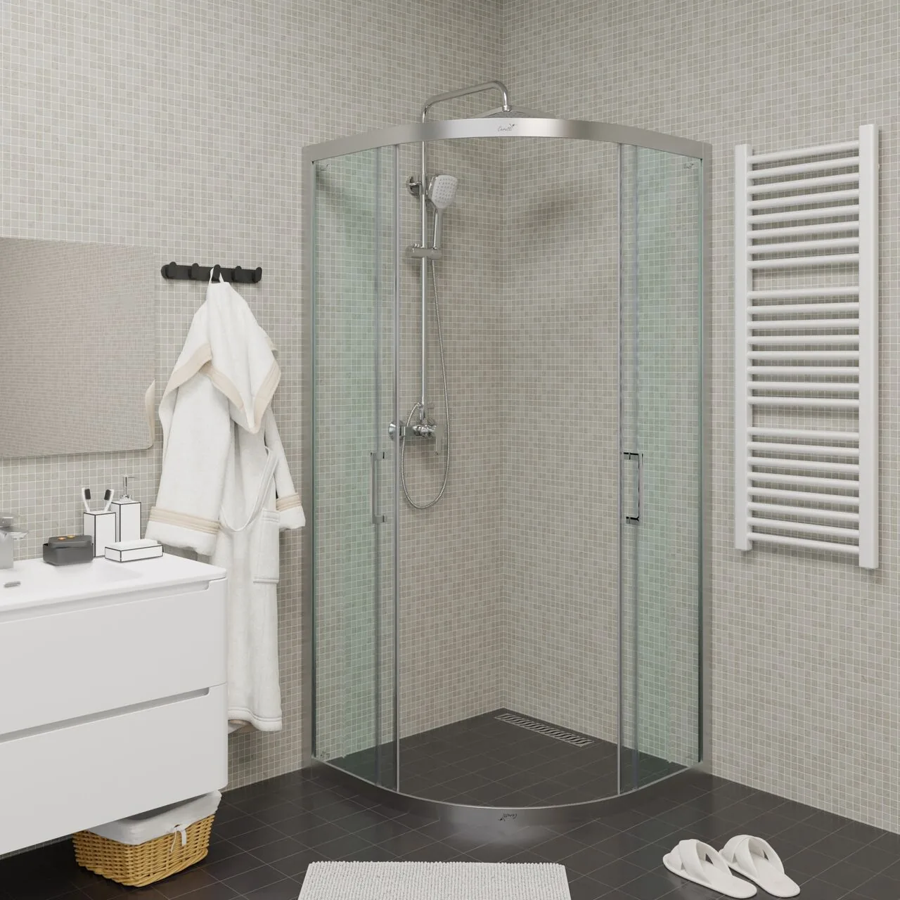 фото Ограждение душевое Ceruttispa VIVA90 N без поддона 90x90x195 